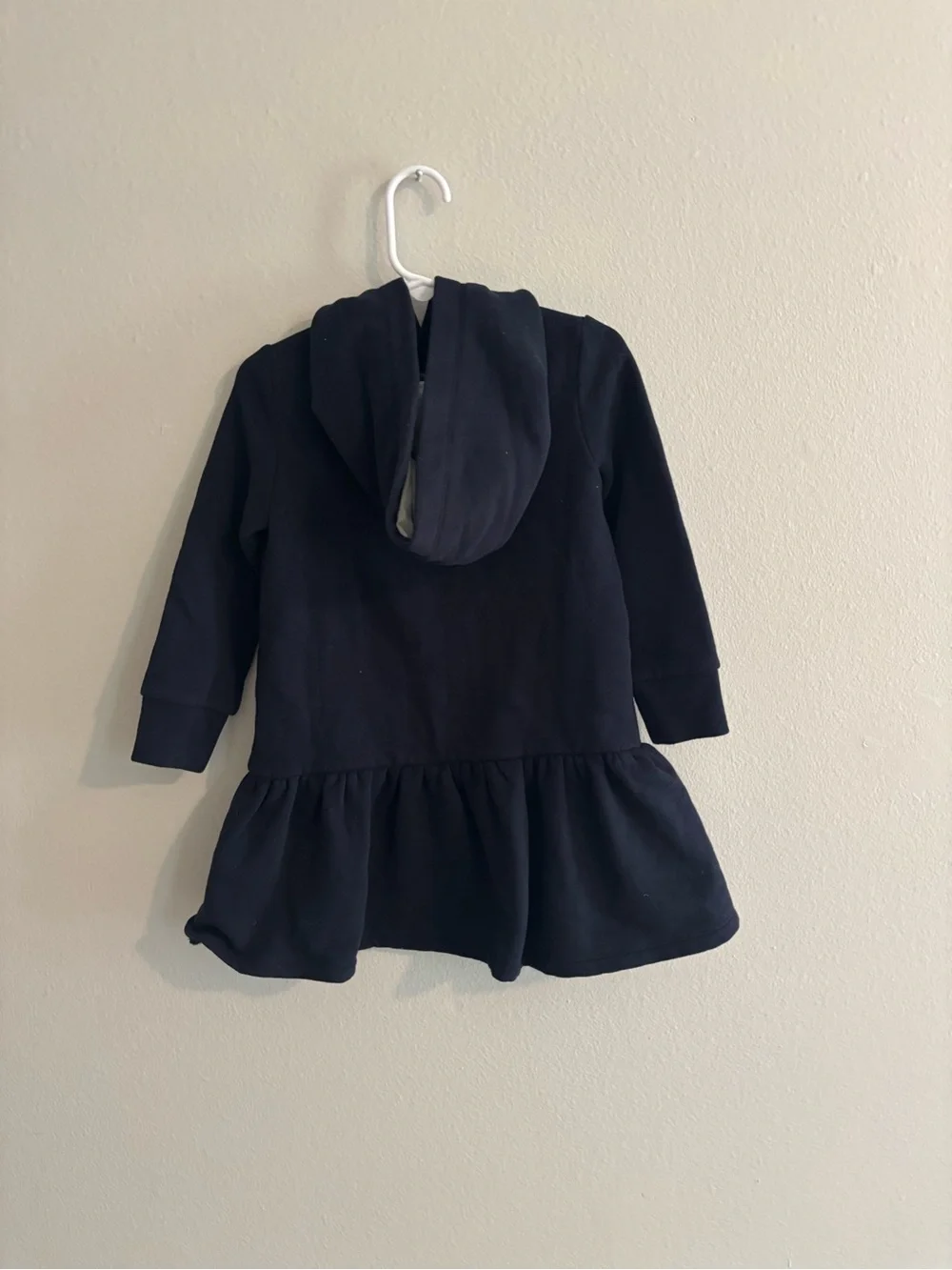 Ralph Lauren Navy Hoodie Dress with Polo ski Bear Graphic 3T